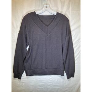 Felina V-Neck Gray Pullover Sweater S/CH